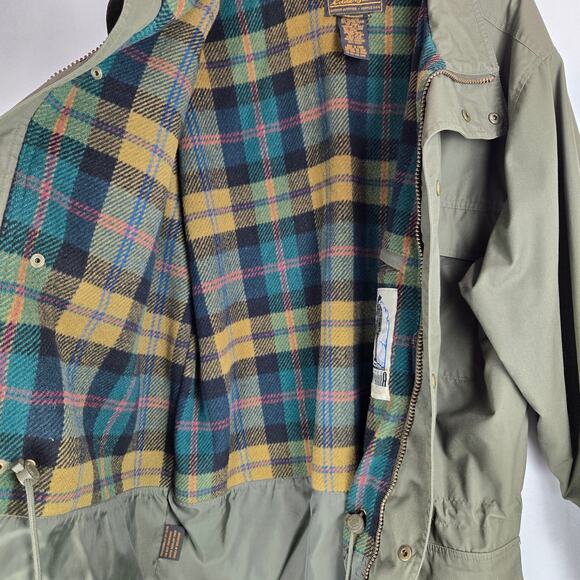 Eddie Bauer VTG Jacket Khaki Green Wool lined  Hunting Men's Large - Picture 7 of 11